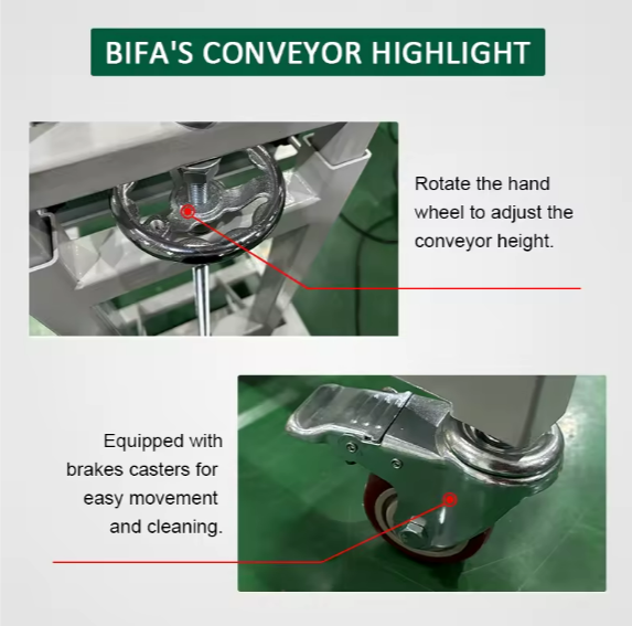 PROVEYOR Bottomless Hugger Clamping Side Grip Belt Conveyor for Bottle Vial